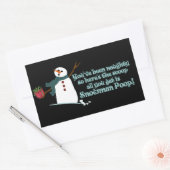 Snowman Poop Rechthoekige Sticker (Envelop)