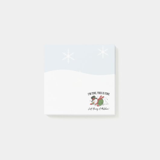 Snowman Post It Notes | I'm Fine (Voorkant)