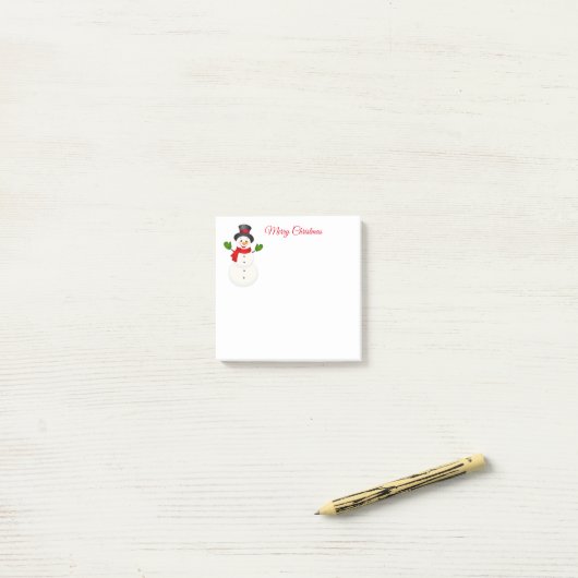 Snowman Post merkt op Post-it® Notes (Op bureau)