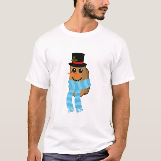 Snowman Potato Holiday Party T-shirt (Voorkant)