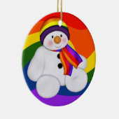 Snowman Pride Keramisch Ornament (Rechts)