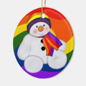 Snowman Pride Keramisch Ornament (Links)