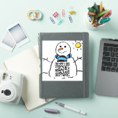 Snowman QR Code Sticker (iPad Cover)