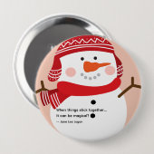 Snowman Quote Gezegde Ronde Button 4,0 Cm (Voorkant /achterkant)