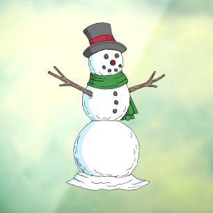 Snowman Raamsticker