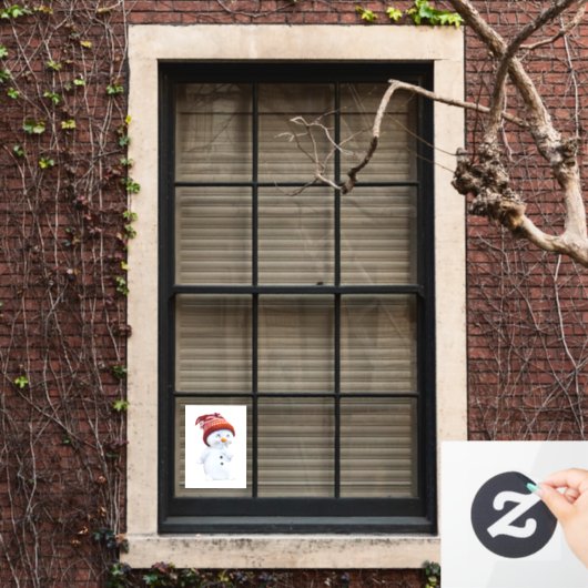 Snowman Raamsticker (Huis Raam)