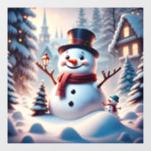 Snowman Raamsticker (Vel)