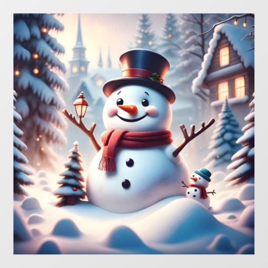 Snowman Raamsticker (Vel)