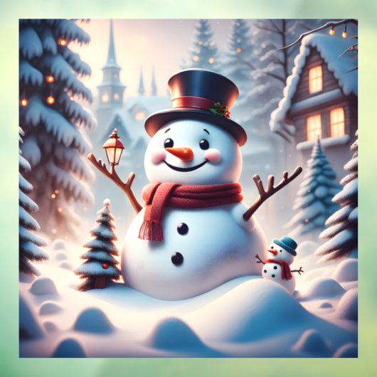 Snowman Raamsticker (Vel 3)