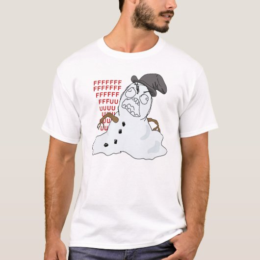 Snowman Rage Meme Shirt (Voorkant)