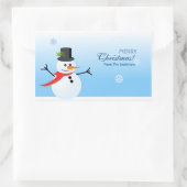 Snowman Rechthoekige Sticker (Tas)