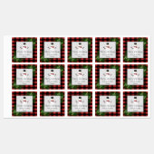 Snowman Red Buffalo Plaid Baking Étiquettes (Feuille)
