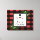 Snowman Red Buffalo Play Canvas Afdrukken (Voorkant)