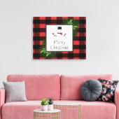 Snowman Red Buffalo Play Canvas Afdrukken (Insitu (Woonkamer))
