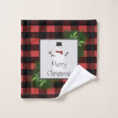 Snowman Red Buffalo Pset Towel set Bad Handdoek (Wasdoekje)