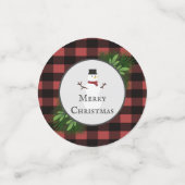 Snowman Red Buffalo spelige tafel Confetti (Kleine voorkant)