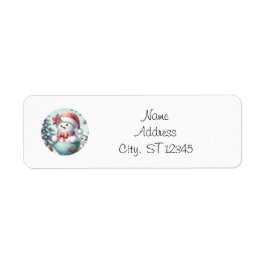 Snowman Return Address Label