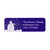 Snowman Return Address Label (Voorkant)