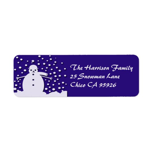 Snowman Return Address Label (Voorkant)