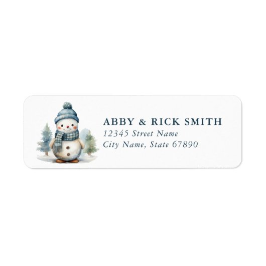 Snowman Return Address Labels (Voorkant)
