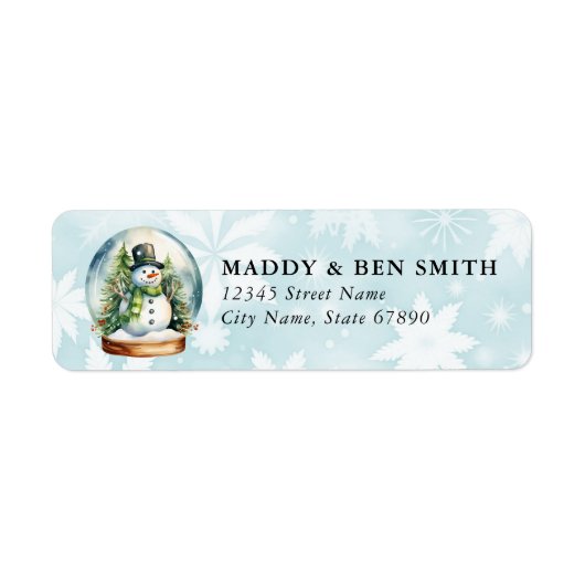 Snowman Return Address Labels (Voorkant)