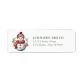 Snowman Return Address Labels (Voorkant)
