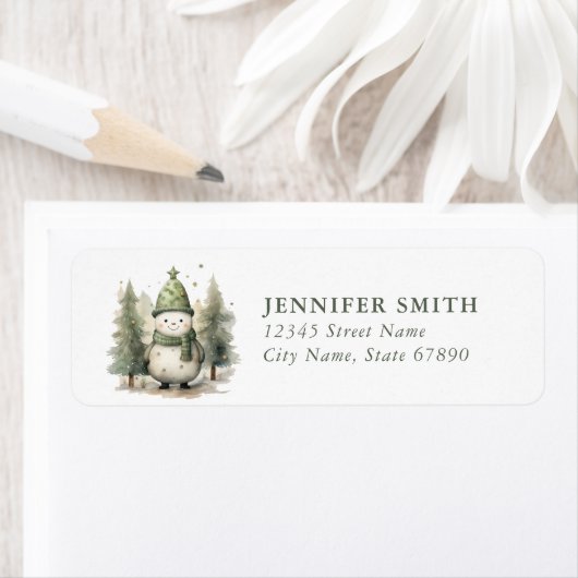 Snowman Return Address Labels (Insitu)