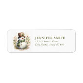 Snowman Return Address Labels (Voorkant)
