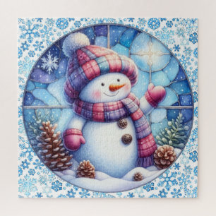Snowman ronde puzzel