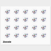 Snowman Ronde Sticker (Vel)