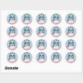 Snowman Ronde Sticker (Vel)