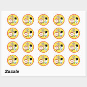 Snowman Ronde Sticker (Vel)