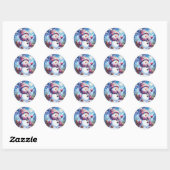Snowman Round Stickers (Vel)