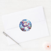 Snowman Round Stickers (Envelop)