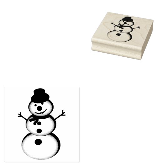 Snowman Rubberstempel (Gestempeld)