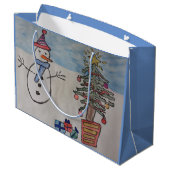Snowman & Sac cadeau Arbre de Noël (Dos Angle)