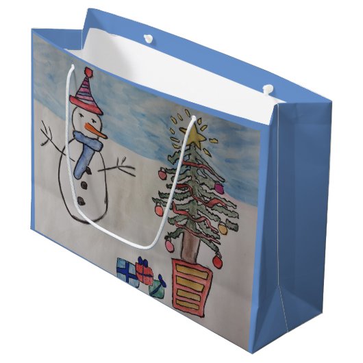 Snowman & Sac cadeau Arbre de Noël (Devant Angle)