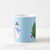 Snowman & sapin de Noël #4 Mug (Centre)