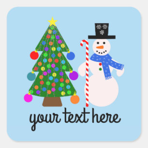 Snowman & sapin de Noël #4 Stickers