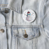 SNOWMAN, SCARF & STOCKING PET by SHARON SHARPE Ronde Button 5,7 Cm (In situ)