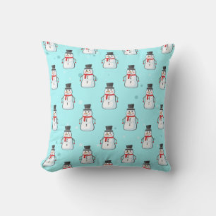 Snowman Seamless Pattern Kussen