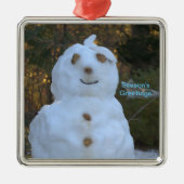 Snowman Season's Groeten Ornament (Voorkant)