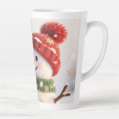 Snowman Selfie Christmas Latte Mug (Droite)