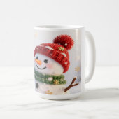 Snowman Selfie Christmas Mug (Devant droit)