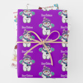 Snowman Sheets Wrapping Paper Pig (In situ)