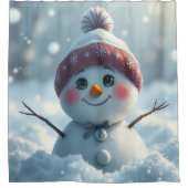 Snowman Shower Curtain Douchegordijn (Voorkant)