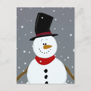 Snowman - Silver Feestdagenkaart