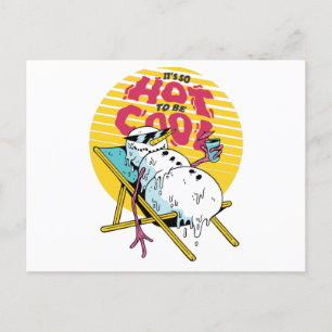 Snowman smelten, zo heet om cool te zijn briefkaart