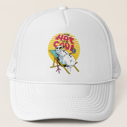 Snowman smelten, zo heet om cool te zijn trucker pet (Voorkant)