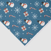 Snowman, sneeuwvlokken, snoeprietjes tissuepapier (Detail)